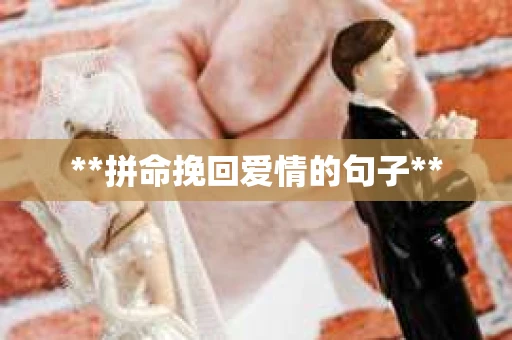 **拼命挽回爱情的句子**