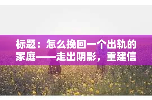 标题：怎么挽回一个出轨的家庭——走出阴影，重建信任之路