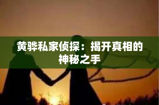 黄骅私家侦探：揭开真相的神秘之手