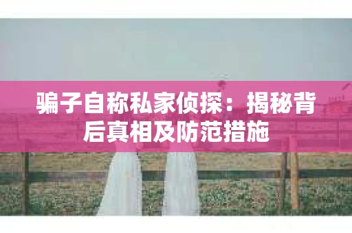骗子自称私家侦探：揭秘背后真相及防范措施