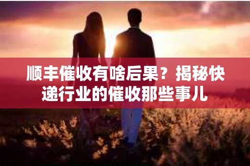 顺丰催收有啥后果？揭秘快递行业的催收那些事儿