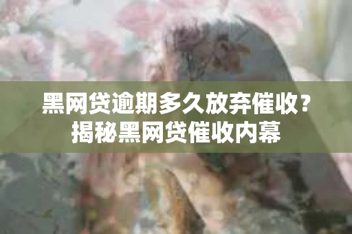 黑网贷逾期多久放弃催收？揭秘黑网贷催收内幕