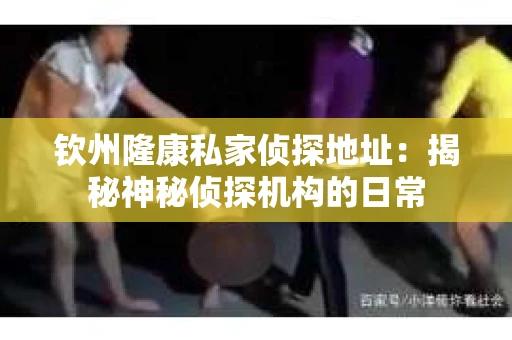钦州隆康私家侦探地址：揭秘神秘侦探机构的日常