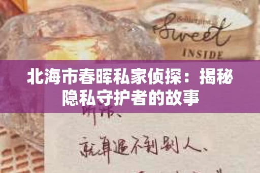 北海市春晖私家侦探：揭秘隐私守护者的故事