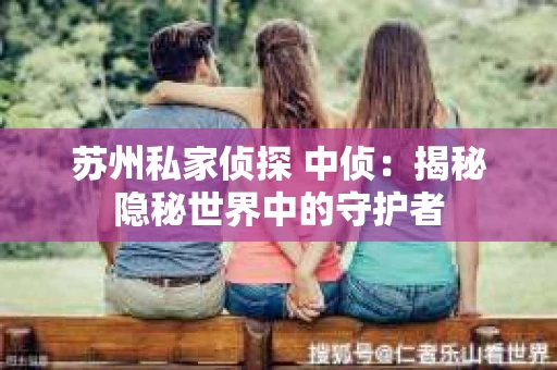 苏州私家侦探 中侦：揭秘隐秘世界中的守护者