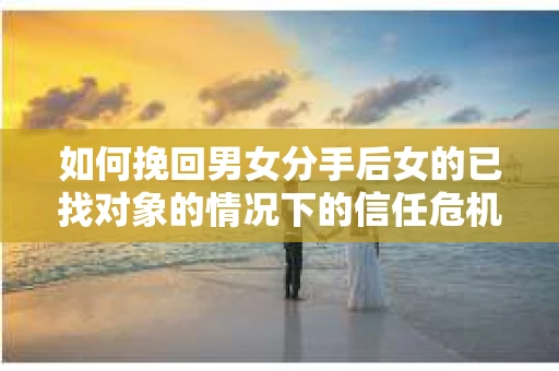 如何挽回男女分手后女的已找对象的情况下的信任危机？
